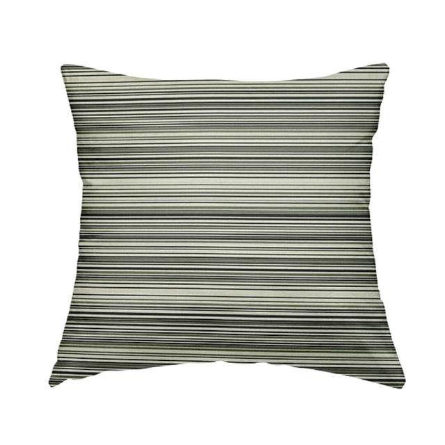 Lackawanna Striped Square Throw Cushion 17 Stories Size: 28cm H x 28cm W x 5cm D, Colour: White/Grey on Productcaster.