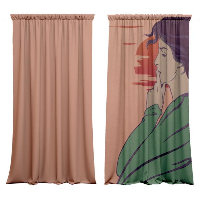 Velvet Blackout Slot Top Curtain Pair (Set of 2) East Urban Home Panel Size: 148cm Width x 1050cm Drop on Productcaster.