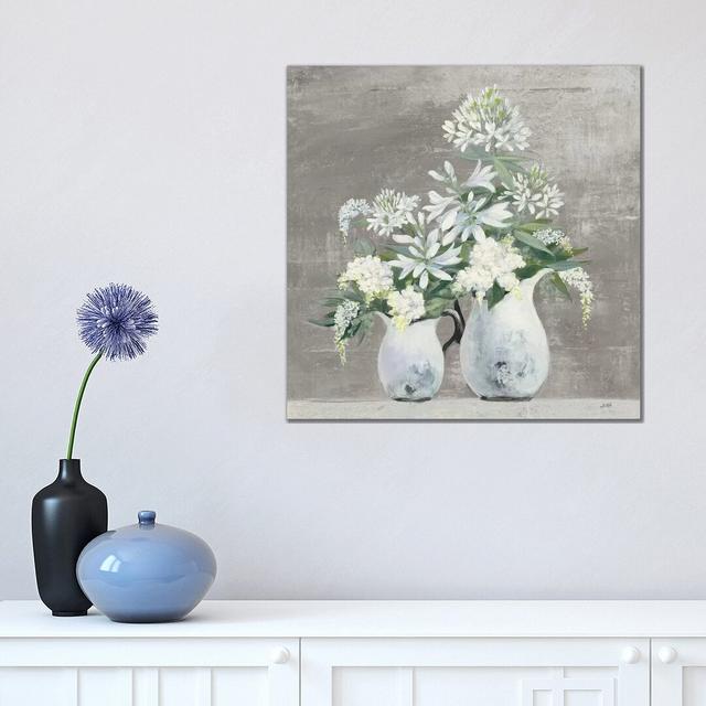 Late Summer Bouquet III Greige by - Wrapped Canvas ClassicLiving Size: 45.72cm H x 45.72cm W x 3.81cm D on Productcaster.