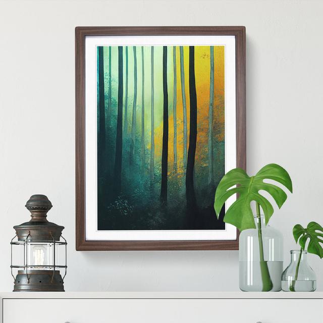 A Colourful Forest No.5 Alpen Home Size: 66cm H x 48cm W, Format: Walnut Picture Frame, Matte Colour: White on Productcaster.