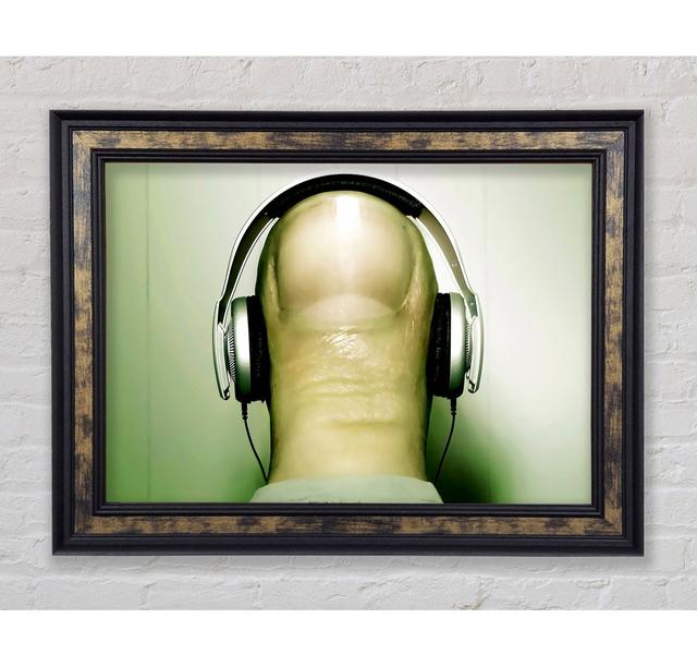 Thumb Headphones - Single Picture Frame Art Prints Ebern Designs Size: 29.7cm H x 42cm W x 8cm D on Productcaster.