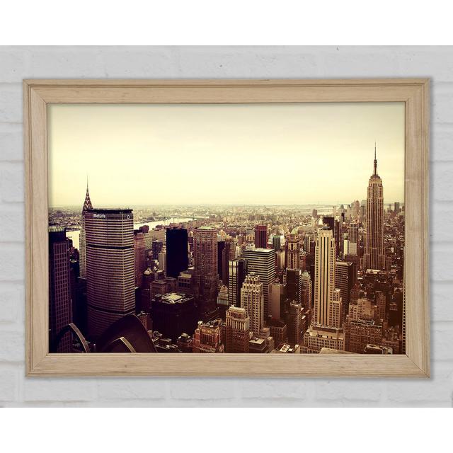 Empire State Building Retro - Print Bright Star Size: 59.7cm H x 84.1cm W on Productcaster.