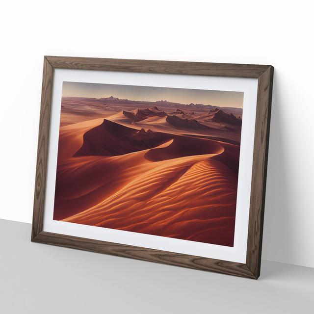 Eye Opening Desert - Picture Frame Painting Natur Pur Size: 46cm H x 64cm W x 2cm D, Frame Colour: Walnut on Productcaster.