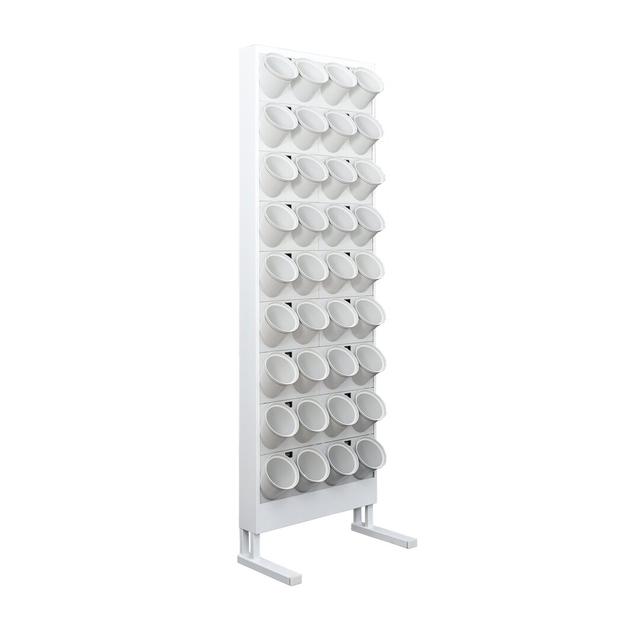 Chesley Metal Vertical Garden Freeport Park Colour: White, Size: 191.5cm H x 60.8cm W x 11.2cm D on Productcaster.