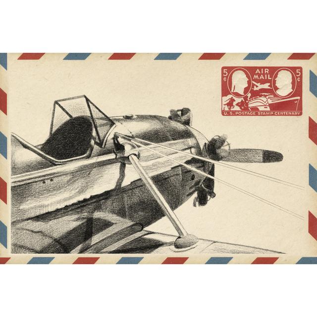 Small Vintage Airmail I by Ethan Harper - Wrapped Canvas Art Prints Borough Wharf Size: 20cm H x 30cm W x 3.8cm D on Productcaster.