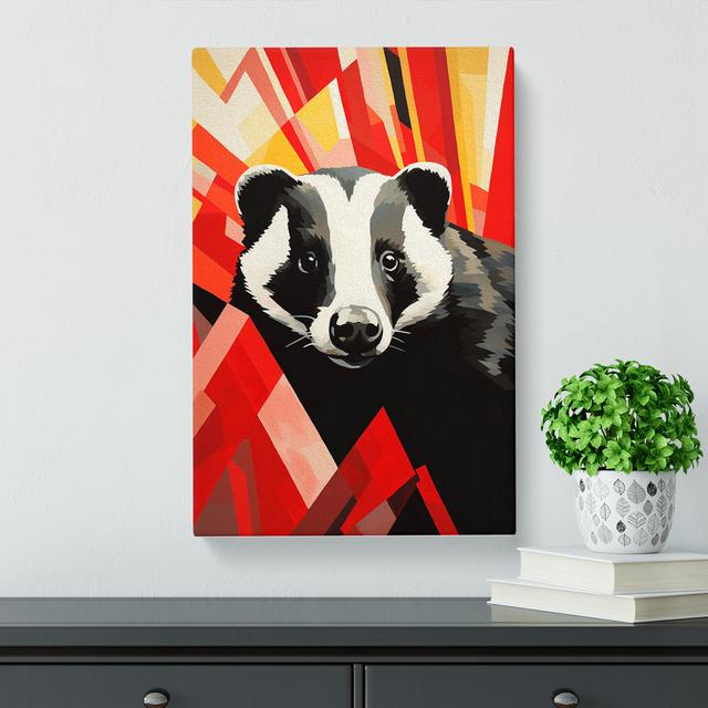 Badger Constructivism Art Happy Larry Size: 50cm H x 35cm W x 3cm D on Productcaster.