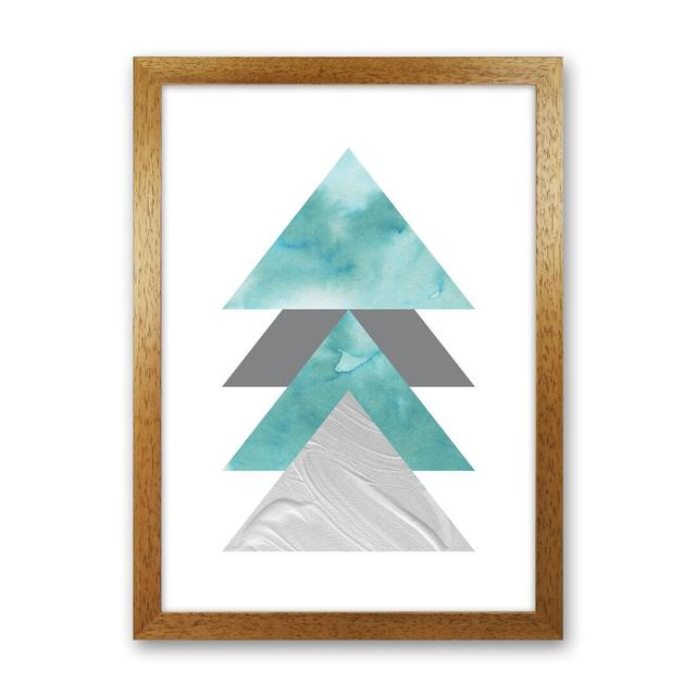 Marble Teal and Silver 2 by Pixy Paper - Graphic Art George Oliver Format: Oak Framed, Size: 59.4cm H x 42cm W x 3cm D on Productcaster.