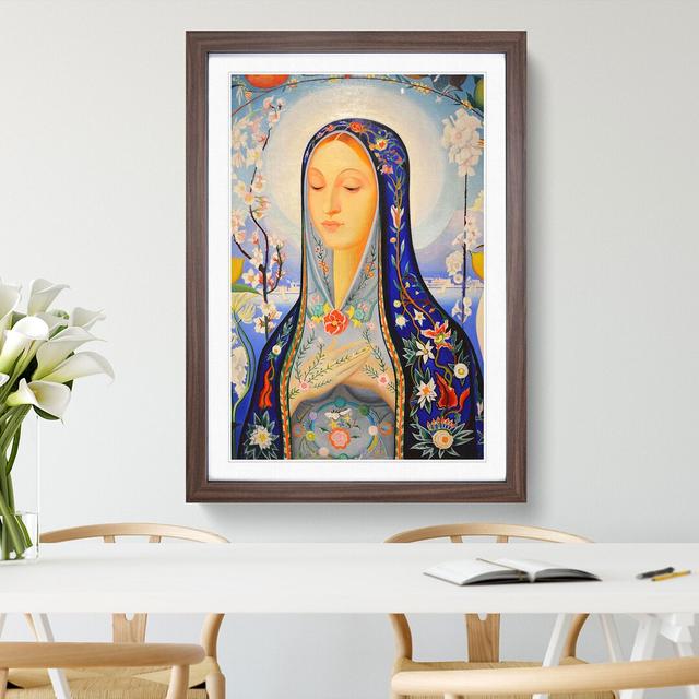 The Virgin by Joseph Stella - Picture Frame Painting East Urban Home Size: 65cm H x 48cm W x 2cm D, Frame Option: Walnut Framed on Productcaster.