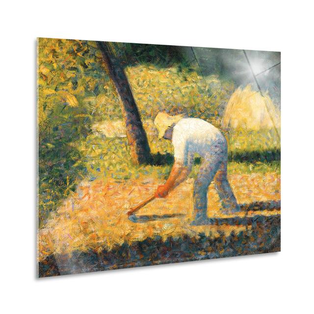 Georges Seurat-Farmer with a hoe-Horizontal Brambly Cottage Format: Plastic/Acrylic, Size: 70cm H x 100cm W on Productcaster.