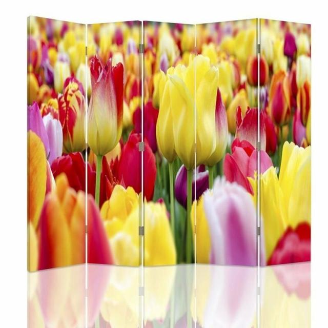 Raumteiler Colored Tulips mit 5 Paneelen Brayden Studio on Productcaster.