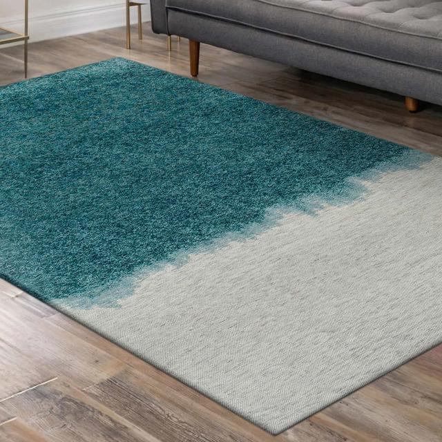 Storm Machine Woven Blue Area Rug Beneffito Rug Size: Rectangle 170 x 240cm on Productcaster.