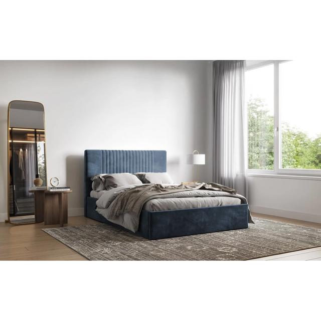 Kailua Upholstered Bed Frame Brayden Studio Colour: Steel, Size: Small Double (4') on Productcaster.