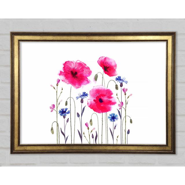 Pink Poppy Abstract - Print Marlow Home Co. Size: 84.1cm H x 118.9cm W x 1.5cm D on Productcaster.