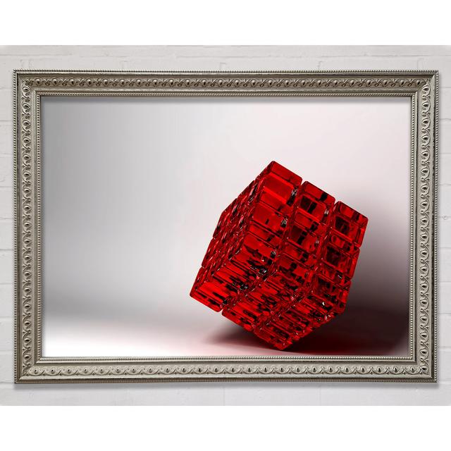 Red Jelly Cube - Print Ebern Designs Size: 84.1cm H x 118.9cm W x 3cm D on Productcaster.