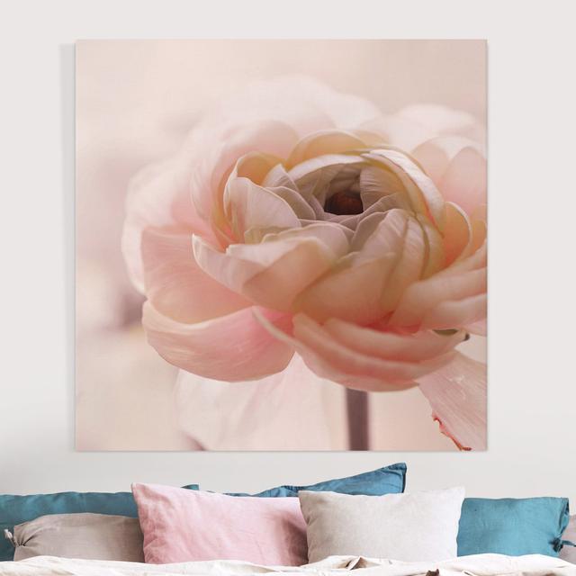 Leinwandbild Pink Flower in Focus Rosalind Wheeler Format: 260g/m² Canvas, Rahmen-Option: Rosa, Größe: 70 cm H x 70 cm B on Productcaster.