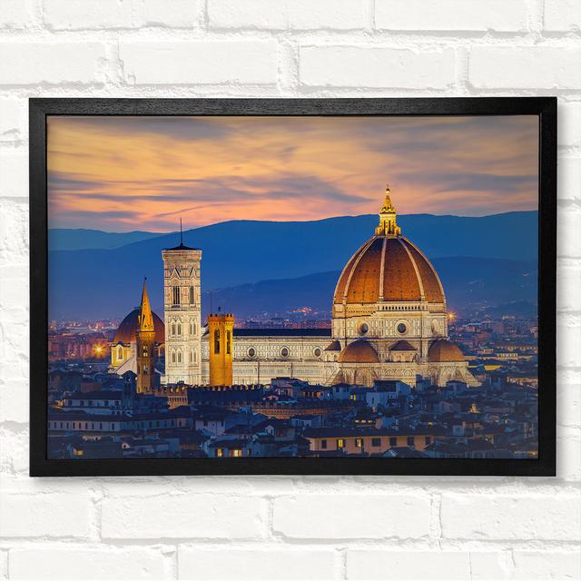 St Peter's Basilica Night Glow Framed Print Brayden Studio Size: 29.7cm H x 42cm W on Productcaster.