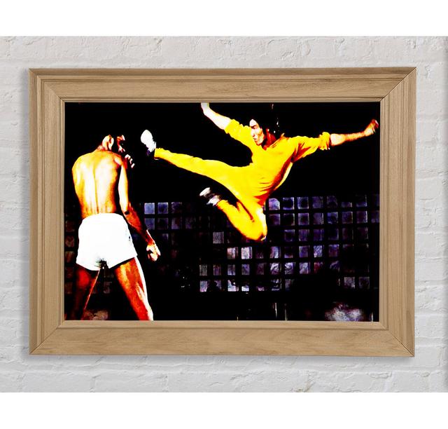 Bruce Lee Flying Kick - Print Bright Star Size: 29.7cm H x 42cm W x 8cm D on Productcaster.