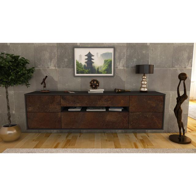 Granado TV Stand for TVs up to 78" Ebern Designs Colour: Black/Rust on Productcaster.