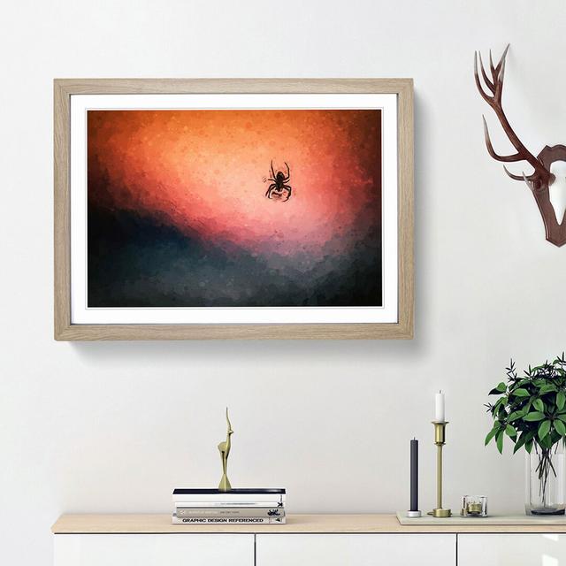 Spiders Web in Abstract - Picture Frame Graphic Art Print East Urban Home Size: 36cm H x 48cm W x 2cm D, Frame Option: Oak Framed on Productcaster.