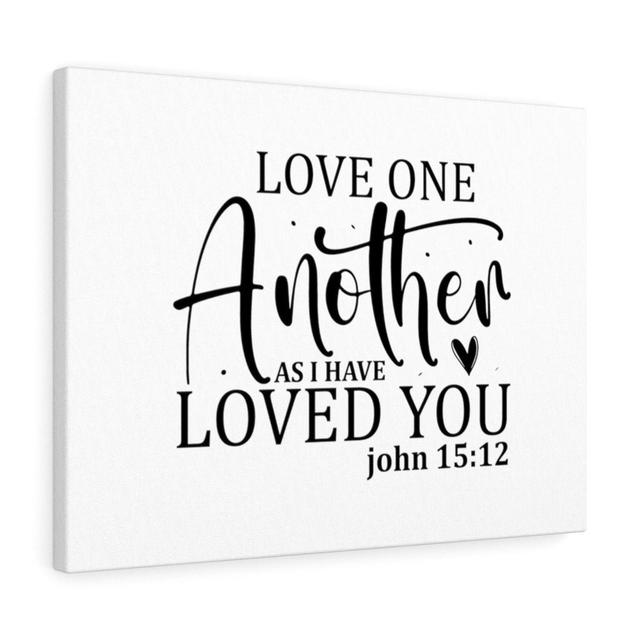 Loved You John 15:12 - Wrapped Canvas Print Blue Elephant Size: 30cm H x 41cm W on Productcaster.