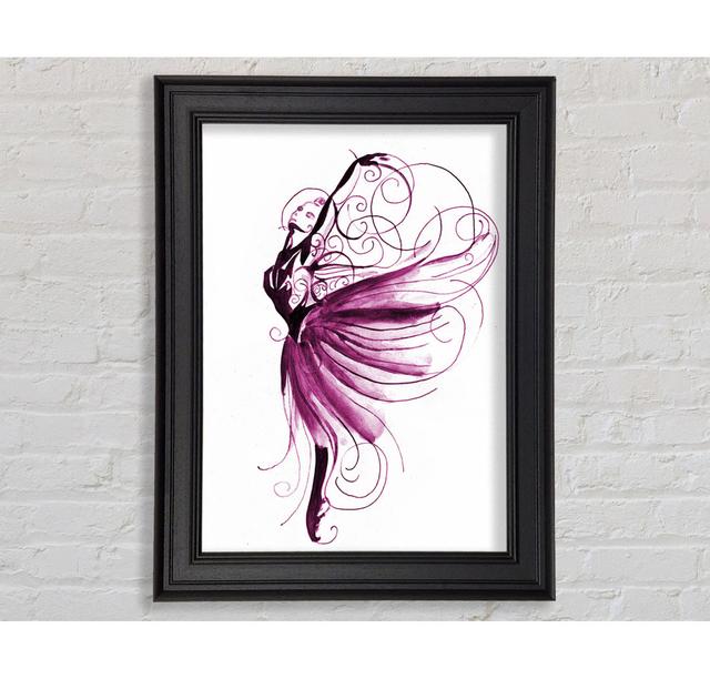 Purple Ballerina 2 Framed Print Mercer41 Size: 29.7cm H x 42cm W on Productcaster.