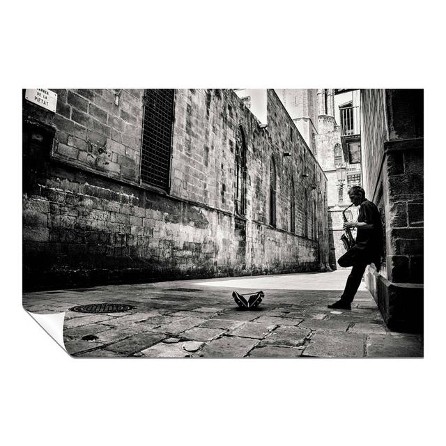 Panther Print Fine Art Prints Musician On Saxophone In Urban City Street Artistic Unframed Poster, Pictures For Home Walls, Bedroom, Living Room & Bat on Productcaster.