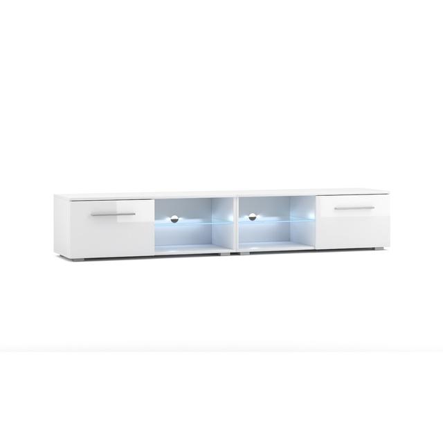 Bayldon TV Stand for TVs up to 88" Metro Lane Colour: White Matte/White Gloss on Productcaster.