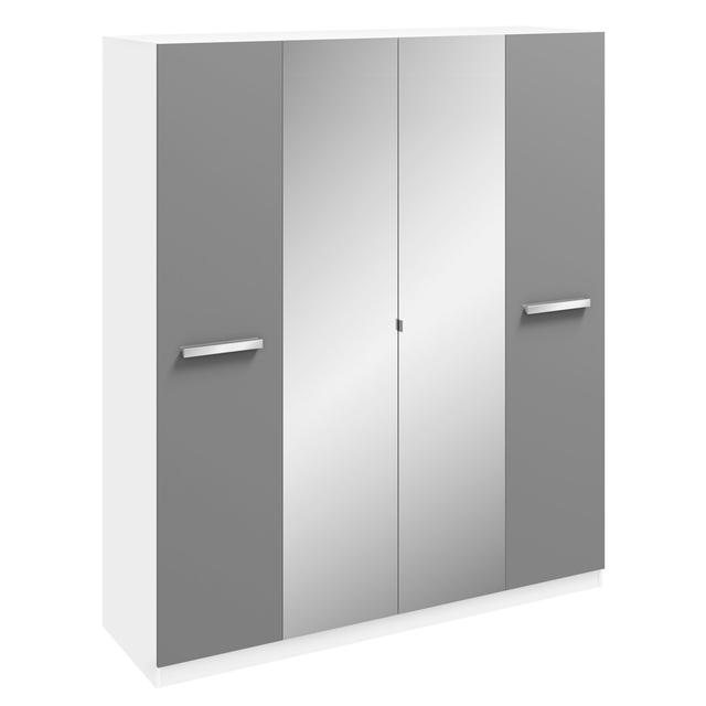 Kleiderschrank Skye ModernMoments Ausführung: Grau/Weiß on Productcaster.