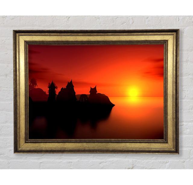 Sunset Village By The Sea - Print Bright Star Size: 42cm H x 59.7cm W x 8cm D on Productcaster.