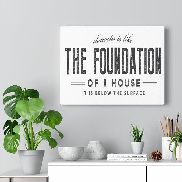 The Foundation Of A House - Wrapped Canvas Print Blue Elephant on Productcaster.