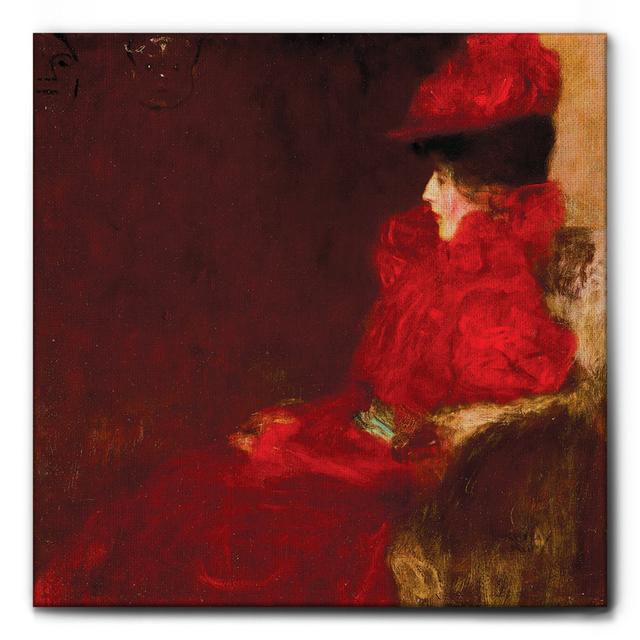 Woman in Armchair by Gustav Klimt - Wrapped Canvas Painting Rosalind Wheeler Size: 95cm H x 95cm W on Productcaster.