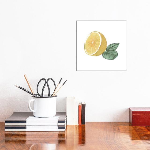 Citrus Limon IV by Bannarot - Wrapped Canvas Gallery-Wrapped Canvas Giclée Rosalind Wheeler Size: 30.48cm H x 30.48cm W x 1.91cm D on Productcaster.