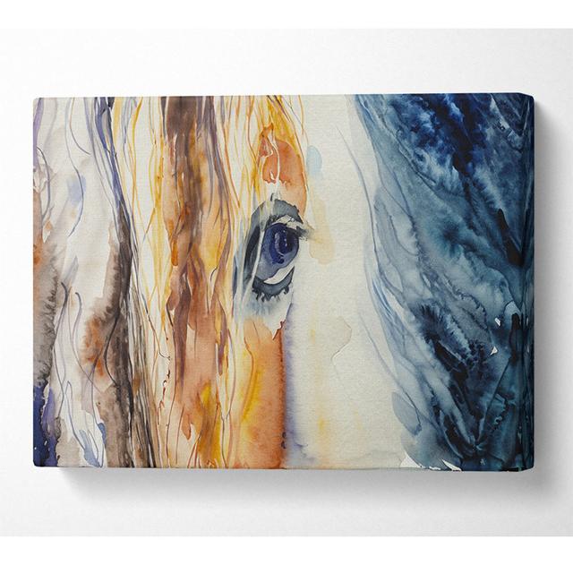 Deep Into Horses Eye Canvas Watercolour Natur Pur Size: 81cm H x 121.9cm W x 10cm D on Productcaster.