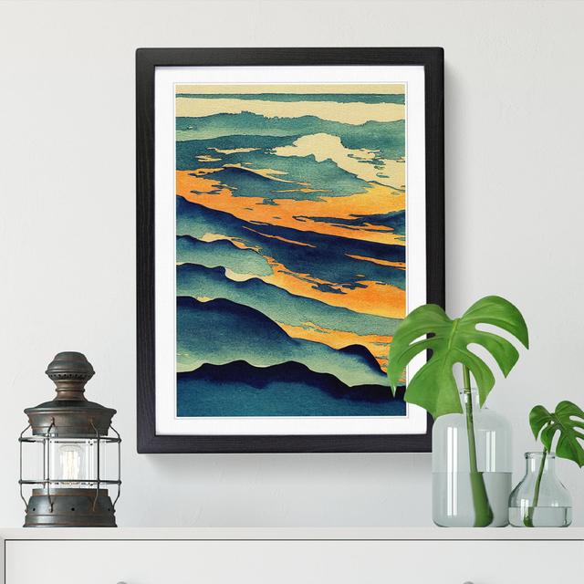 Watercolour Mountains Vol.4 - Single Picture Frame Graphic Art Metro Lane Size: 46cm H x 34cm W x 2cm D, Frame Option: Black on Productcaster.