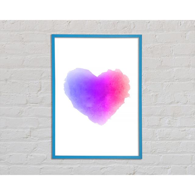 Hearts Combine Framed Print Ivy Bronx Size: 59.7cm H x 84.1cm W x 2cm D, Format: Blue Framed Paper on Productcaster.