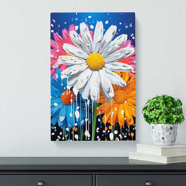 Daisy Pop - Wrapped Canvas Print Marlow Home Co. on Productcaster.