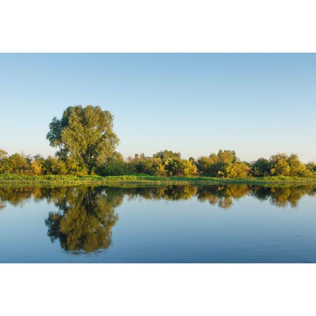 Olathe Landscape of River Bank by Dzmitrock87 - Wrapped Canvas Photograph 17 Stories Size: 81cm H x 122cm W x 3.8cm D on Productcaster.