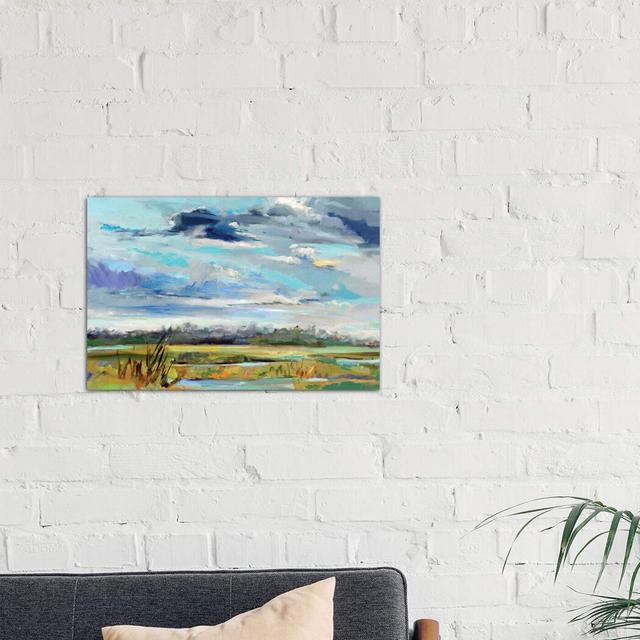 Marsh Skies by Carol Hallock - Wrapped Canvas Painting Print Latitude Run Size: 45.72cm H x 66.04cm W x 1.91cm D on Productcaster.