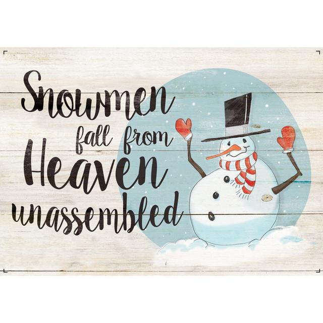 Countrysnowman - Wrapped Canvas Typography The Seasonal Aisle Size: 81cm H x 122cm W x 3.8cm D on Productcaster.