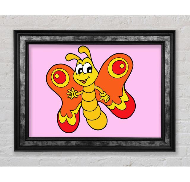 Waving Butterfly - Single Picture Frame Art Prints Bright Star Colour: Pink, Size: 21cm H x 42cm W x 8cm D on Productcaster.