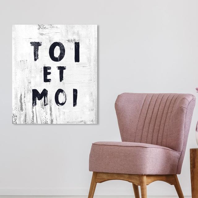 'You and I' Typography on Wrapped Canvas East Urban Home Size: 40.6 cm H x 33 cm W on Productcaster.