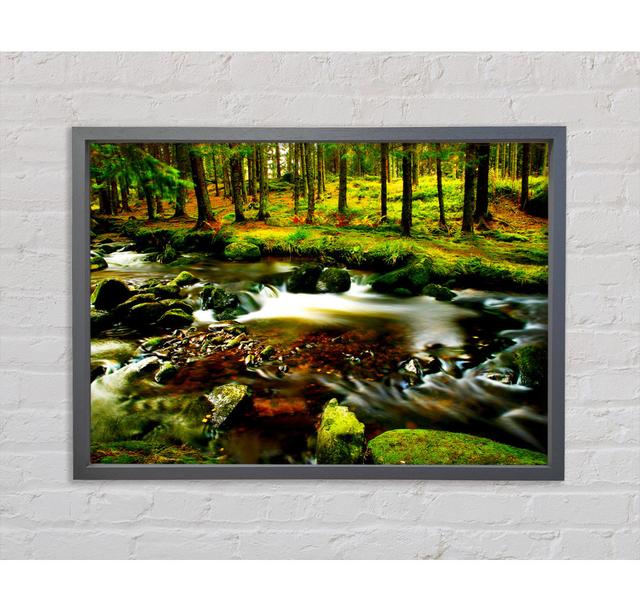 The Stream In Flow - Single Picture Frame Art Prints on Canvas Bright Star Size: 59.7cm H x 84.1cm W x 3.3cm D on Productcaster.