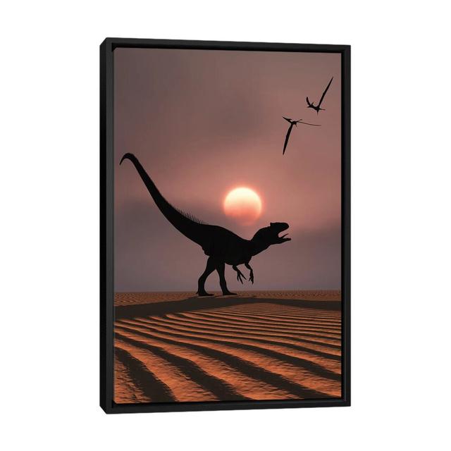 An Allosaurus Dinosaur Calling out Against a Jurassic Sky by Mark Stevenson - Graphic Art on Canvas Happy Larry on Productcaster.