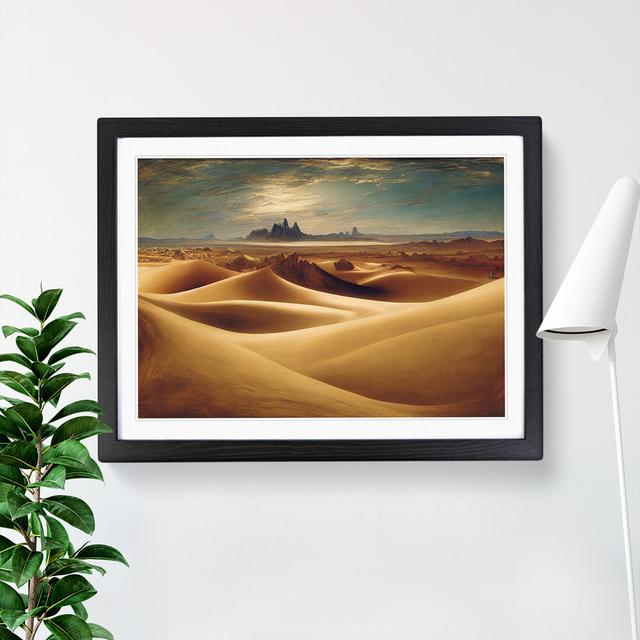 A Splendorous Desert - Picture Frame Graphic Art Natur Pur Size: 25cm H x 34cm W, Frame Colour: Black on Productcaster.