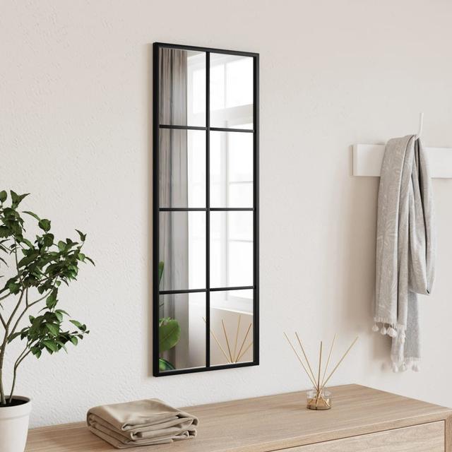 Mikayia Wall Mirror Black 17 Stories Size: 80cm H x 30cm W on Productcaster.