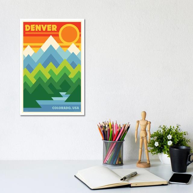 Denver Retro Travel Poster Maturi Size: 30.48cm H x 20.32cm W x 1.91cm D on Productcaster.