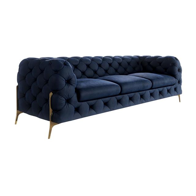 Sofa Aubra Canora Grey Upholstery Colour: Navy on Productcaster.