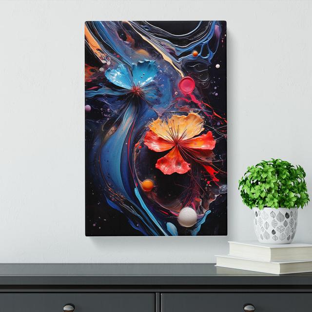 Cosmos Action Painting - No Frame Art Prints Marlow Home Co. Size: 76cm H x 50cm W x 3cm D on Productcaster.