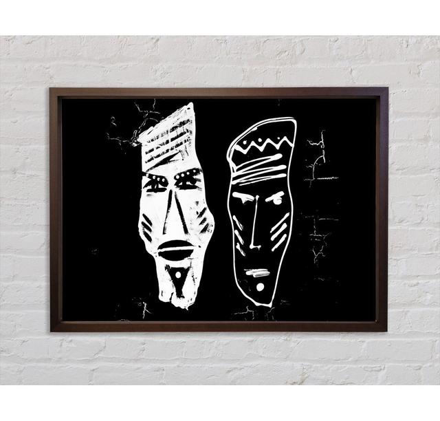 Mask Of Two Sides - Single Picture Frame Art Prints on Canvas Bright Star Size: 59.7cm H x 84.1cm W x 3.3cm D on Productcaster.