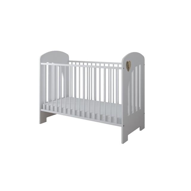 Enriquez Cot with Mattress Harriet Bee Drawer Included: No, Colour: White/Plywood on Productcaster.